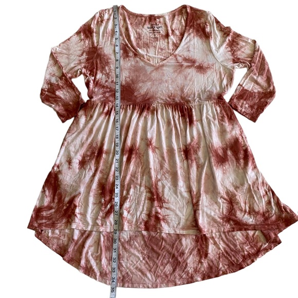Torrid Super Soft Knits Tie Dye 3/4 Sleeves High & Low Dress Size Large - Picture 6 of 14